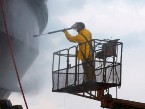 High Pressure Water Jetting training Brisbane - elevated work platform