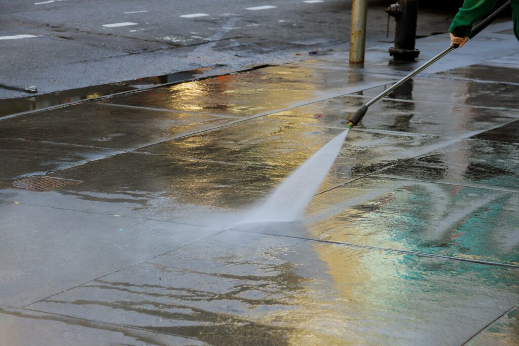 high pressure water jetting training queensland - closeup of water jet